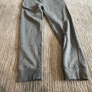 Jordan Youth Gray Fleece Joggers with Ribbed Ankles